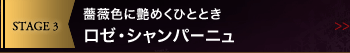 STAGE 3 薔薇色に艶めくひととき ロゼ・シャンパーニュ
